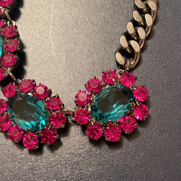 Swarovski crystal necklace Vibrant Pink and Blue Crystal Necklace - Picture 6 of 6